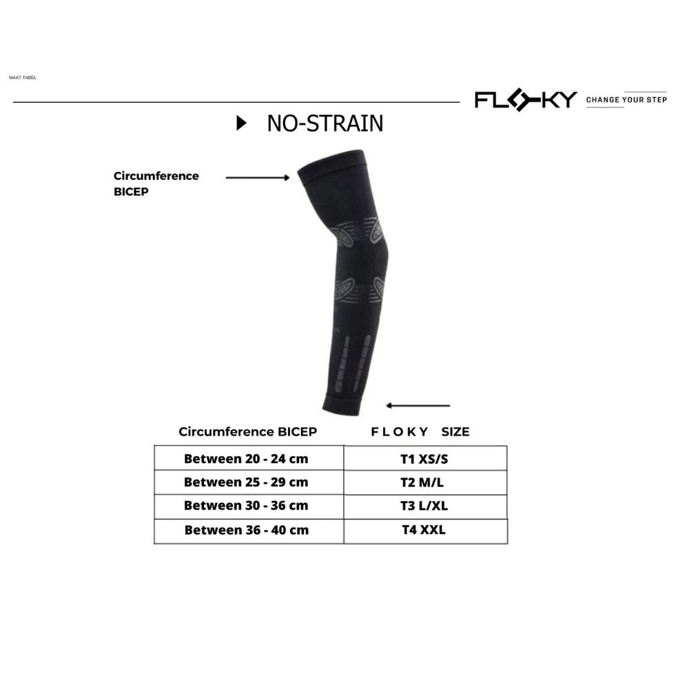 Floky Armsleeve No Strain Evolution 1er-Pack Schwarz