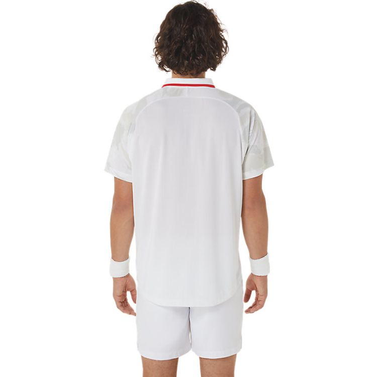 Asics Poloshirt Court Graphic Herren Weiß