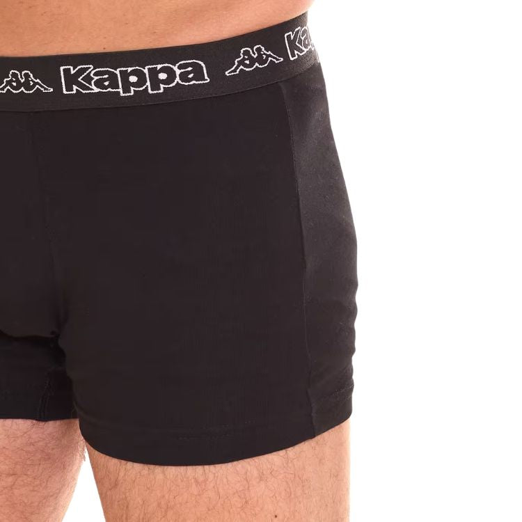 Kappa Boxershorts Heren Zwart 10-Pack Katoenen Ondergoed voor Mannen Comfort Fit Stretch Boxershorts 2