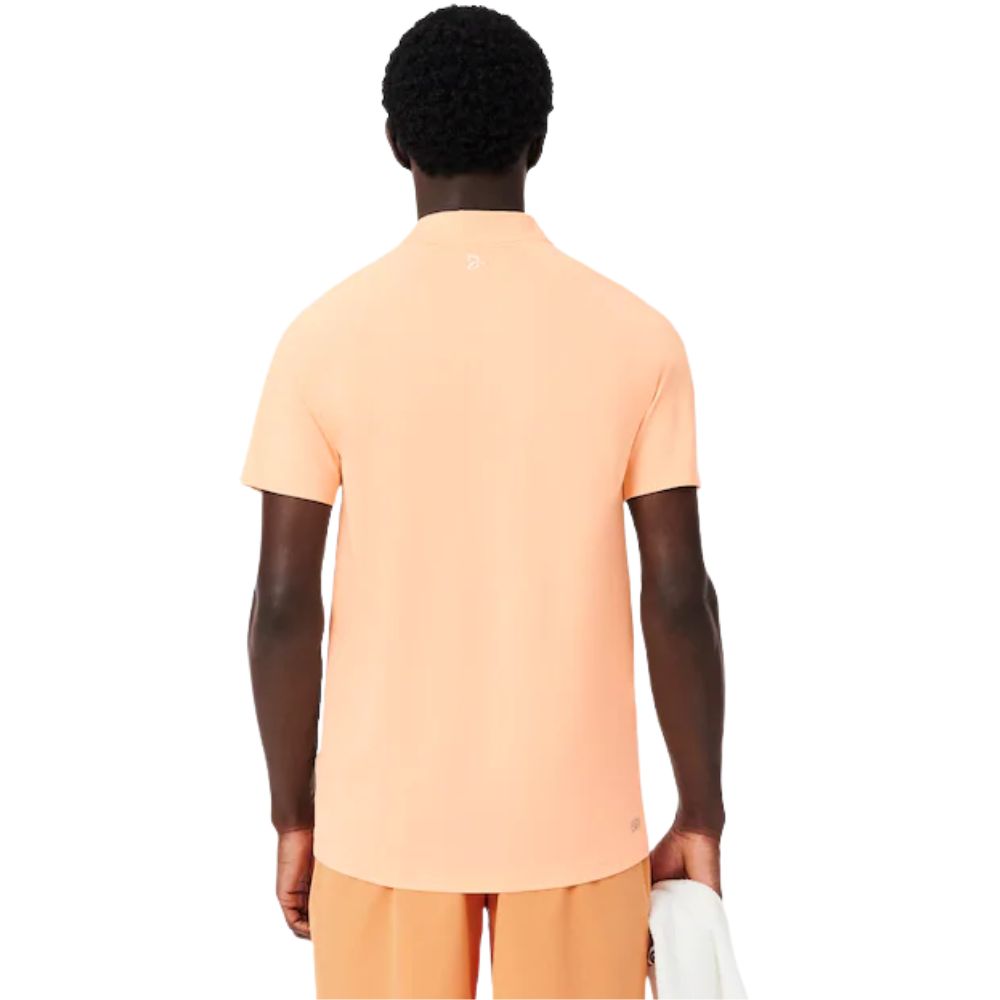 Lacoste Polo Tennis Novak Djokovic On Court Heren Oranje Achterkant
