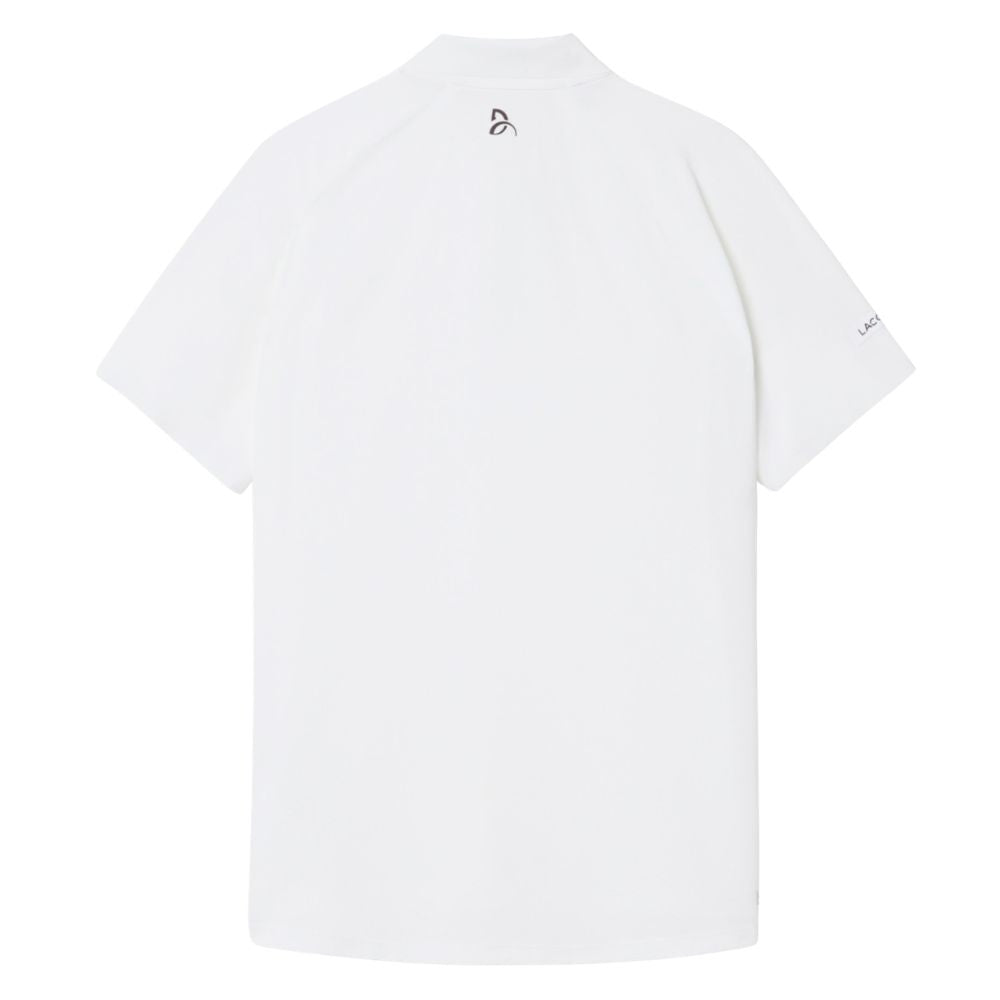 Lacoste Polo Tennis Novak Djokovic On Court Heren Wit Onderkant