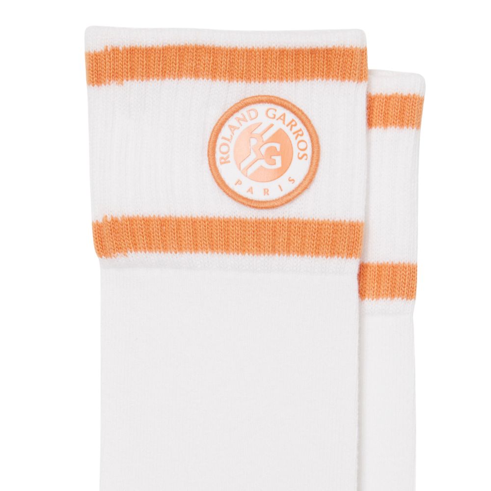 Lacoste Sportsokken Roland Garros Heren Wit Oranje 1 Paar