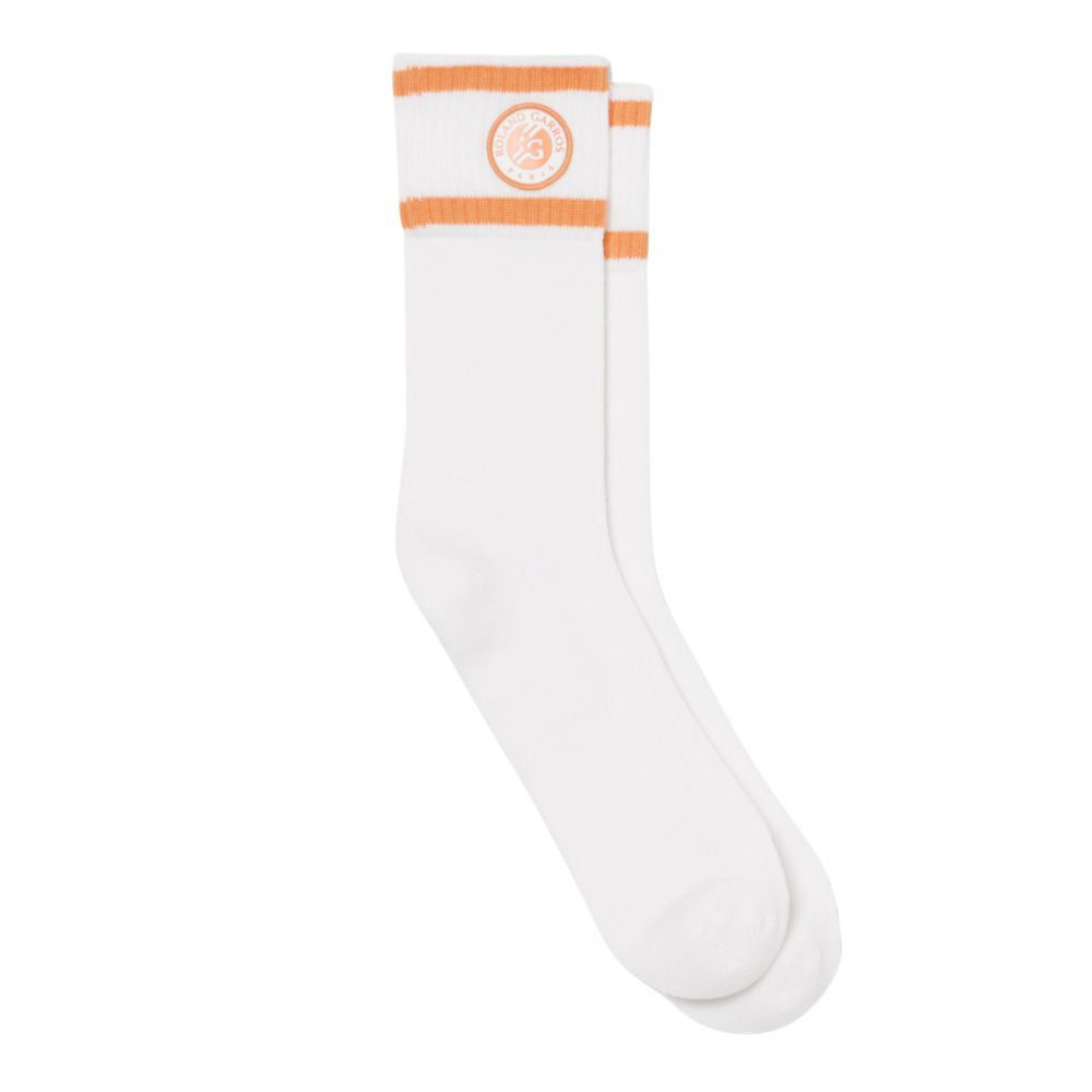 Lacoste Sportsokken Roland Garros Heren Wit Oranje 1 Paar