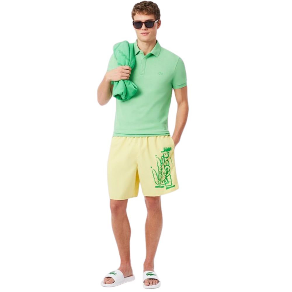 Lacoste Slippers Serve Slide 1.0 Heren Wit Groen Groot