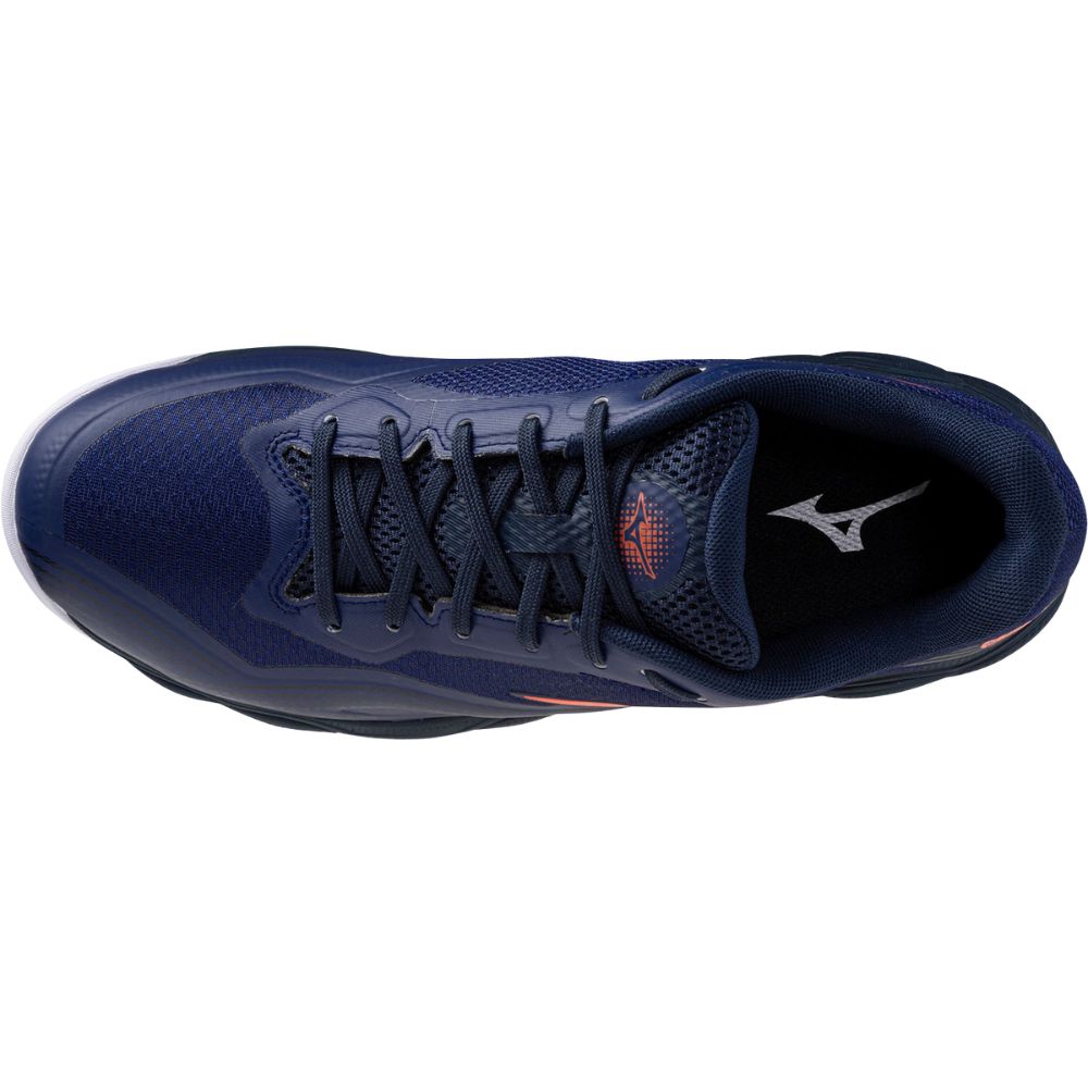 Mizuno Tennisschoen Padelschoen Wave Enforce Court CC Heren Blauw Bovenkant
