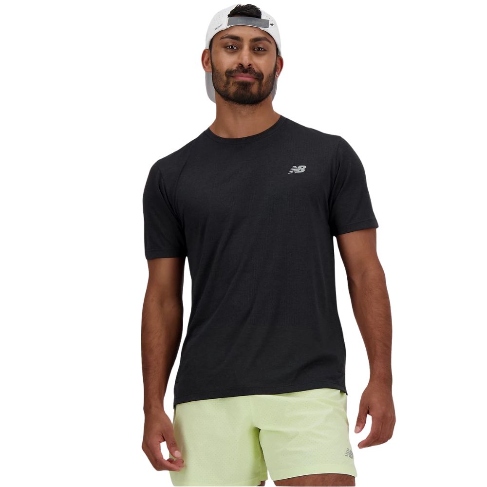 New Balance T-Shirt Athletics Heren Zwart