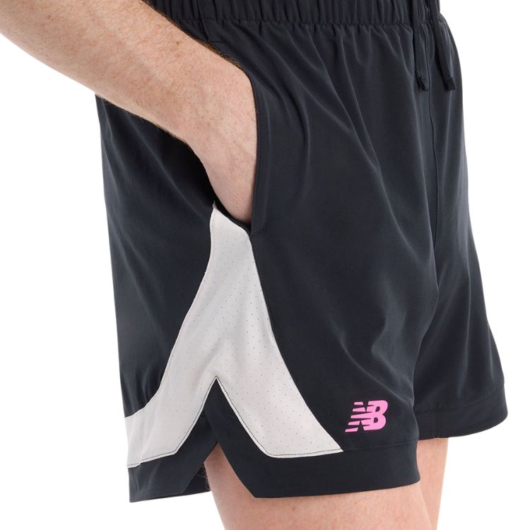 New Balance Short Tournament Novelty Heren Zwart