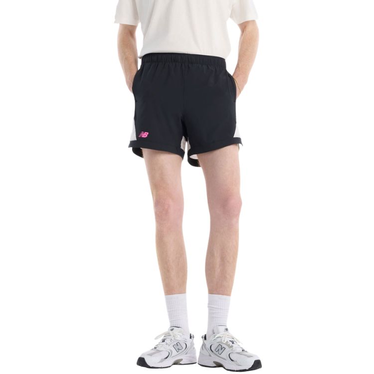 New Balance Short Tournament Novelty Heren Zwart