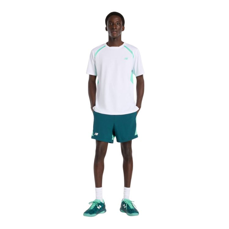 New Balance T-Shirt Tournament Novelty Heren Wit