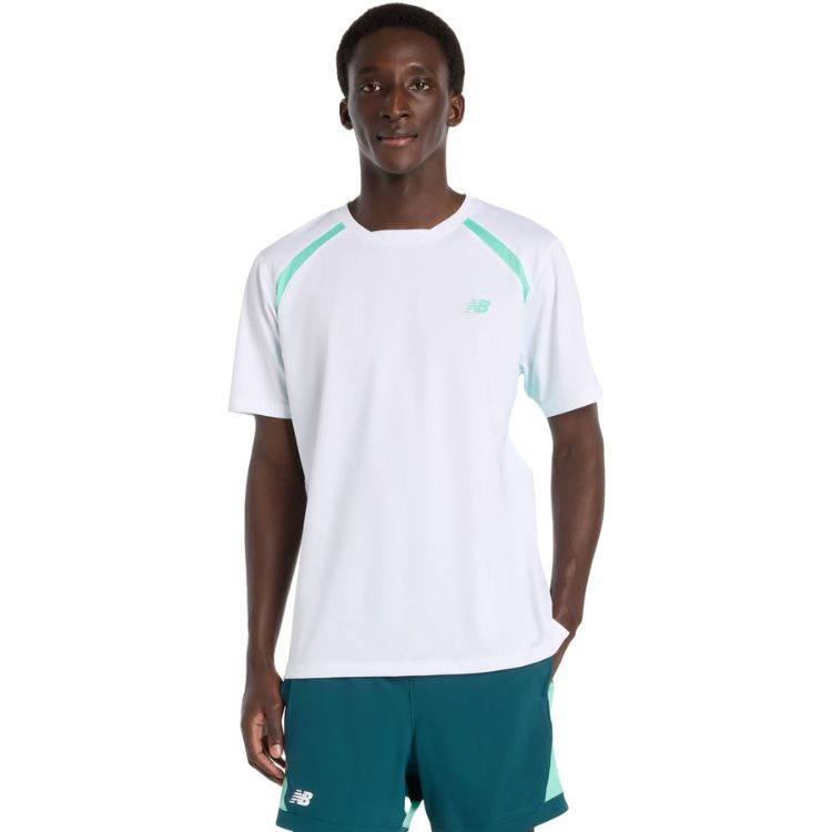 New Balance T-Shirt Tournament Novelty Heren Wit