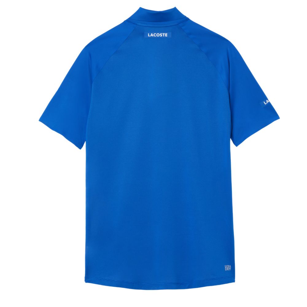 Lacoste Polo Shirt Sport Novak Djokovic Ultra-Dry Heren Blauw