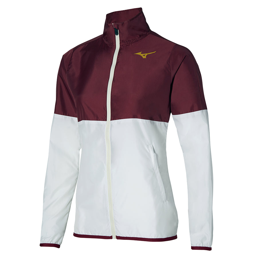 Mizuno Damenjacke mit Print, Rot/Weiß