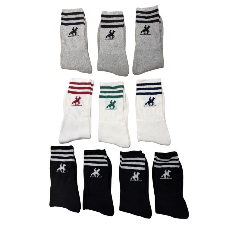 U.S. Grand Polo Sokken Heren 10-Pack Mix Zwart Wit Grijs