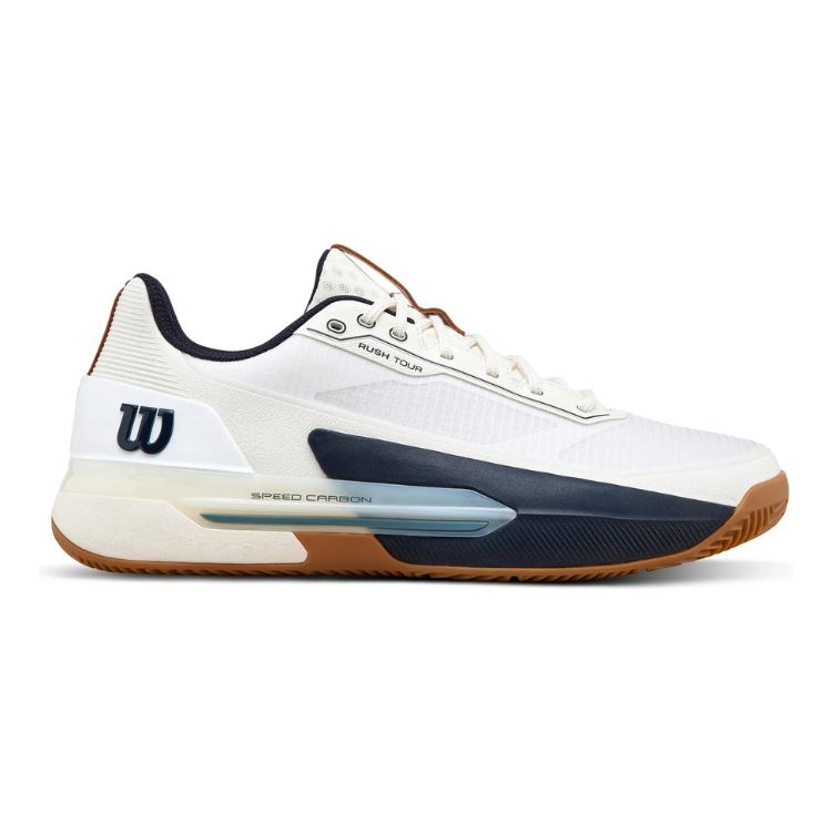 Wilson Tennisschuh Padelschuh Rush Tour 5 Clay Herren Weiß Navy