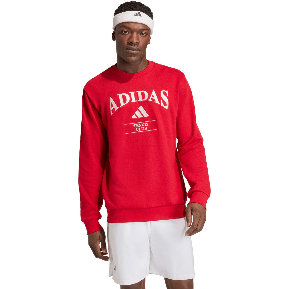 Adidas Sweater Heritage Graphic Crew Rood Voorzijde