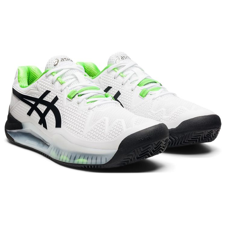 Asics Tennisschoen Padelschoen Gel Resolution 8 Clay Heren Wit Zwart