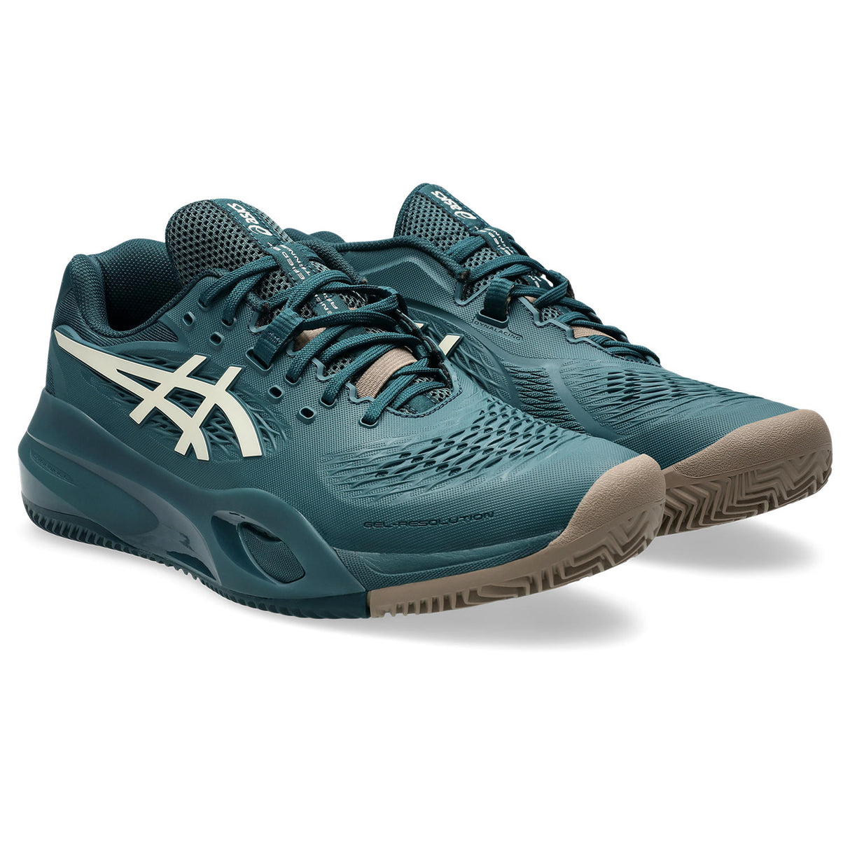 Asics Tennisschoen Gel Resolution X Clay Heren Groen