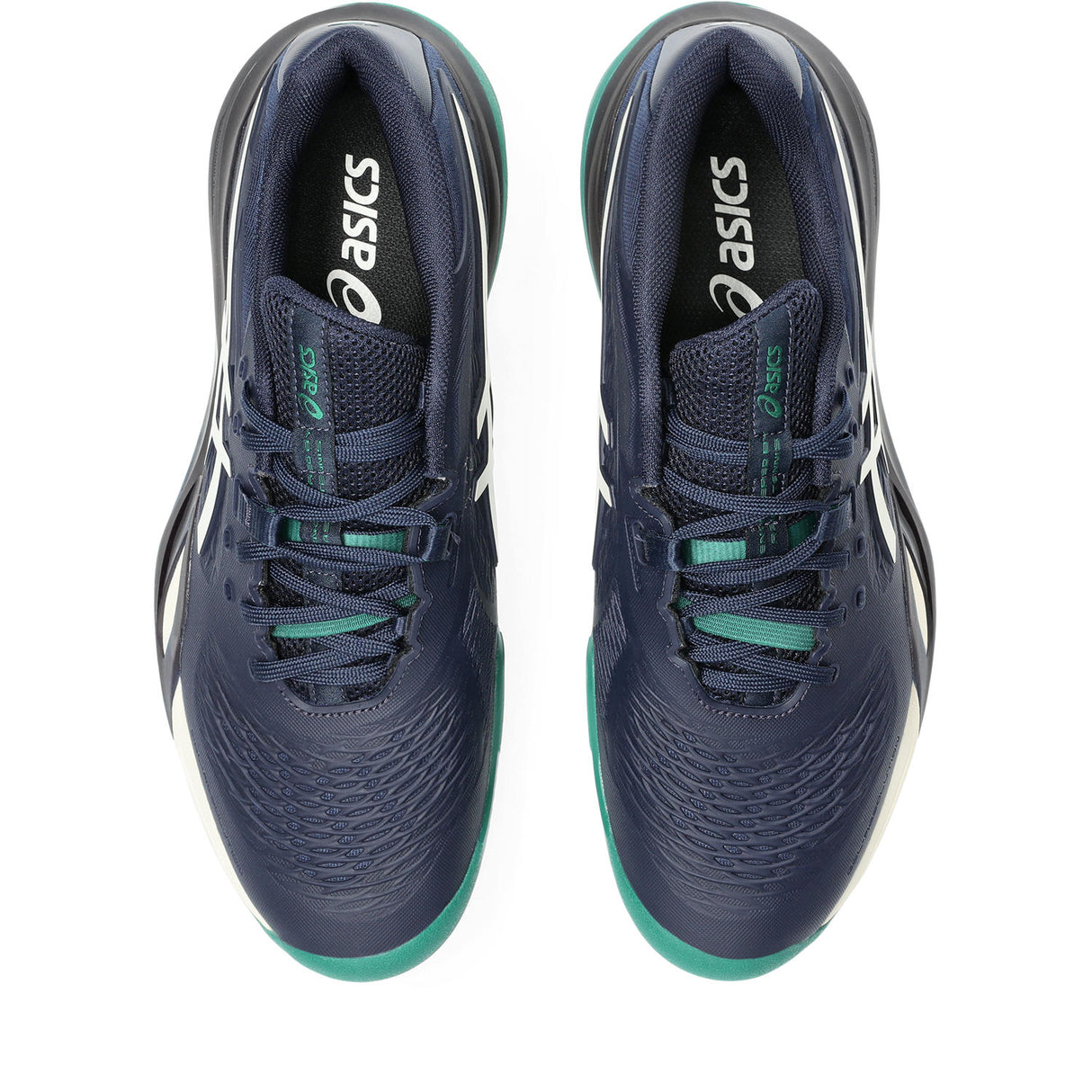 Asics Tennisschoen Gel Resolution X Clay Heren Navy / Groen