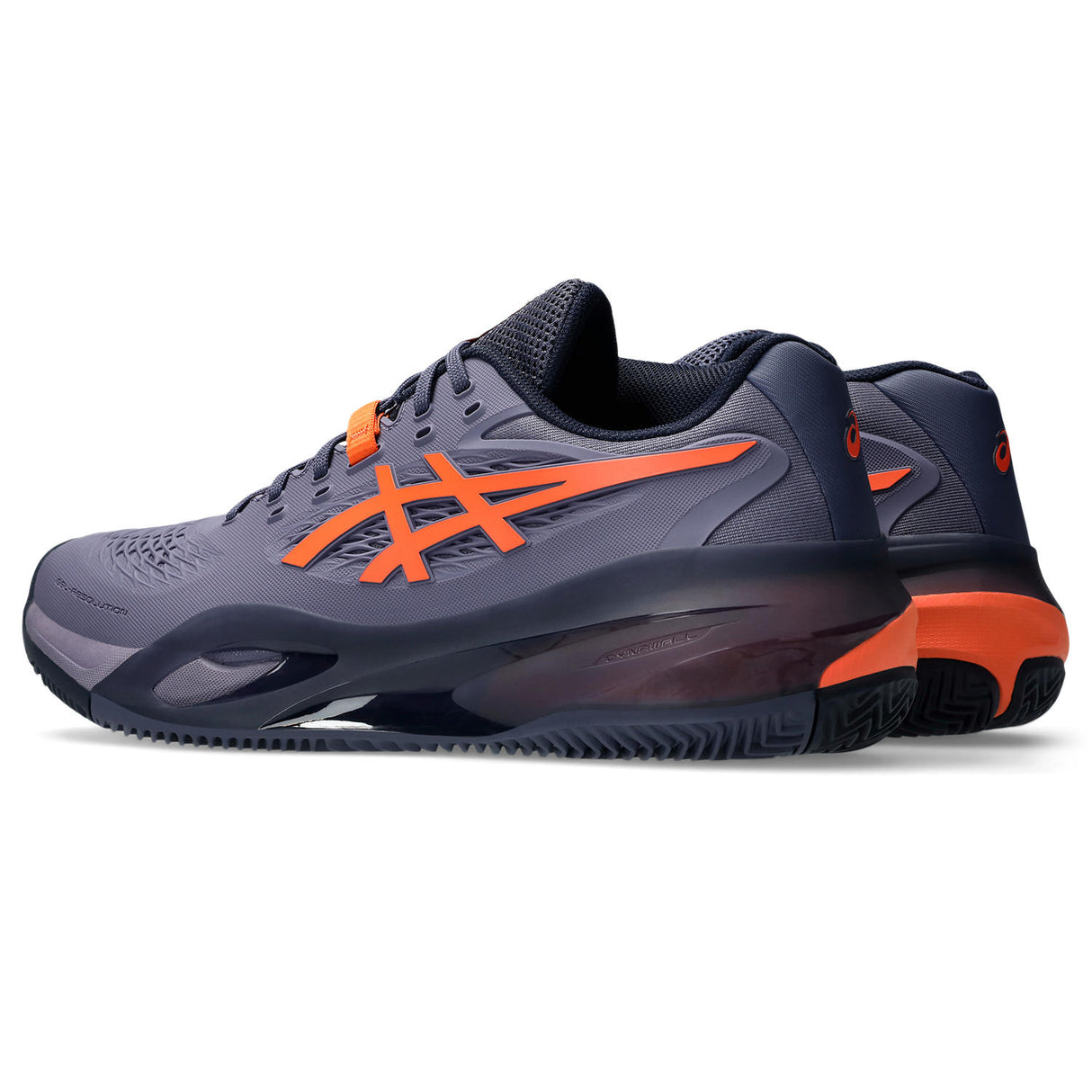 Asics Tennisschoen Gel Resolution X Indoor Heren Paars Oranje