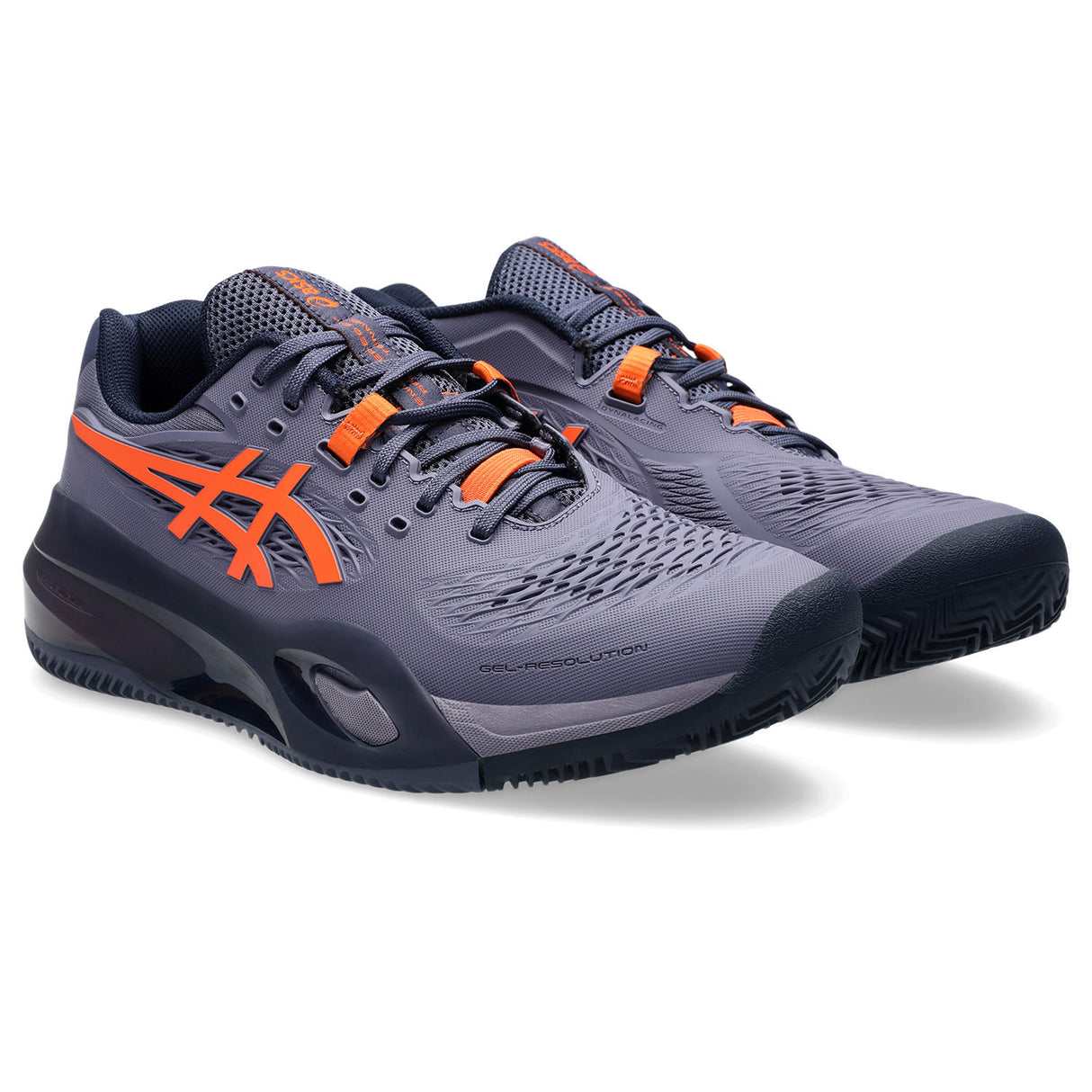 Asics Tennisschoen Gel Resolution X Indoor Heren Paars Oranje