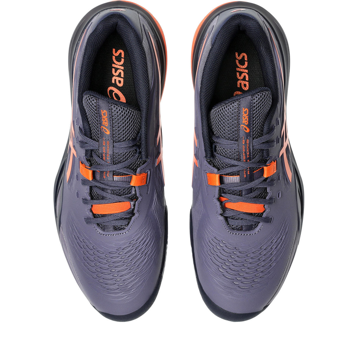 Asics Tennisschoen Gel Resolution X Indoor Heren Paars Oranje