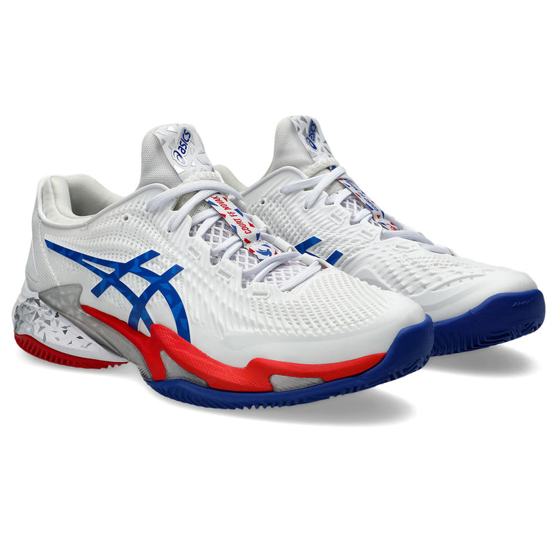 Asics Tennisschoen Court FF 3 Novak Clay Heren Wit Blauw