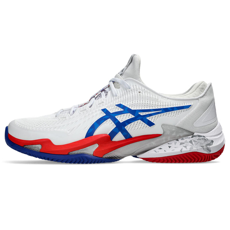 Asics Tennisschoen Court FF 3 Novak Clay Heren Wit Blauw