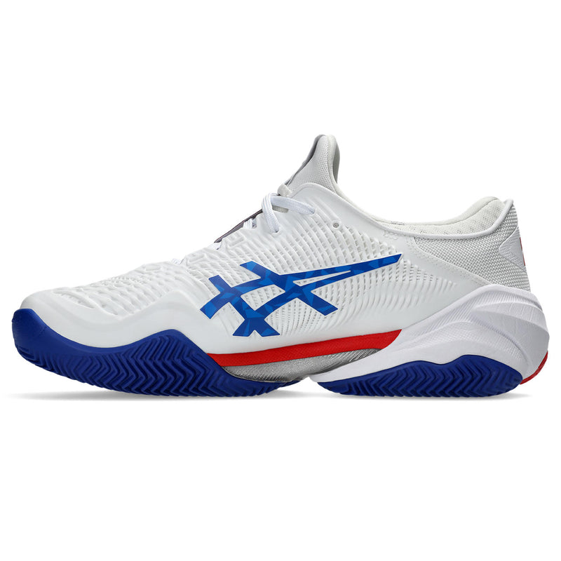 Asics Tennisschoen Court FF 3 Novak Clay Heren Wit Blauw