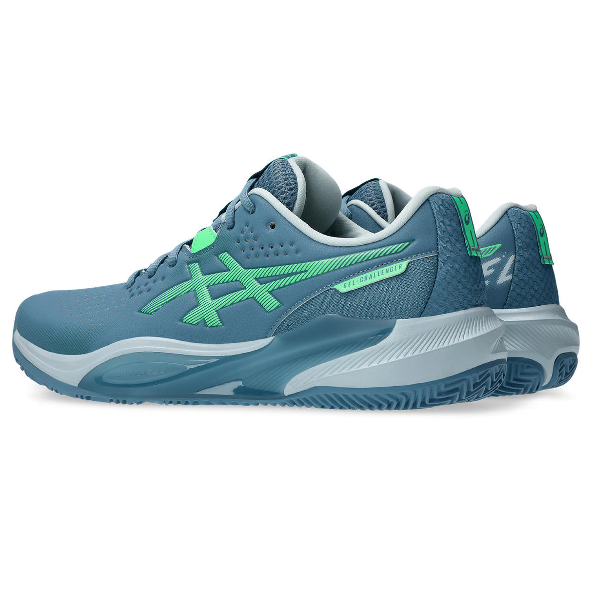 Asics Padelschoen Gel Challenger 15 Heren Blauw Groen