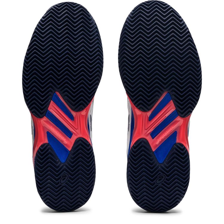 Asics Tennisschoen Solution Speed FF 2 Clay Dames Wit Blauw