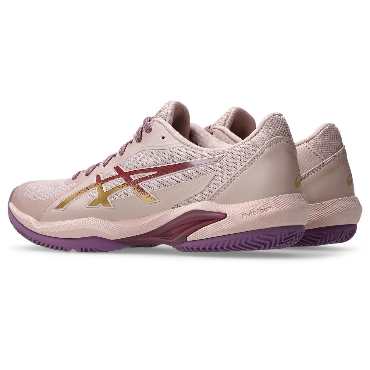 Asics Padelschoen Solution Swift FF 2 Dames Roze / Goud