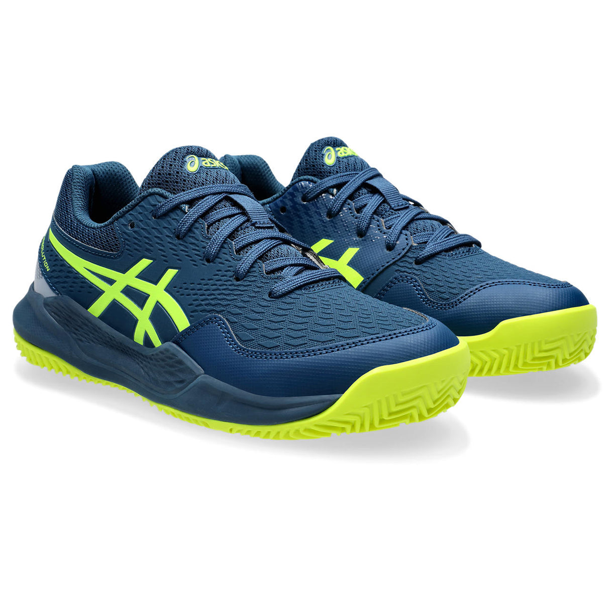 Asics Tennisschoen Gel Resolution 9 GS Clay Junior Mint Blauw Geel