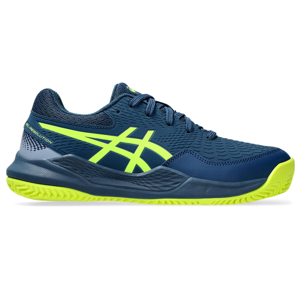 Asics Tennisschoen Gel Resolution 9 GS Clay Junior Mint Blauw Geel