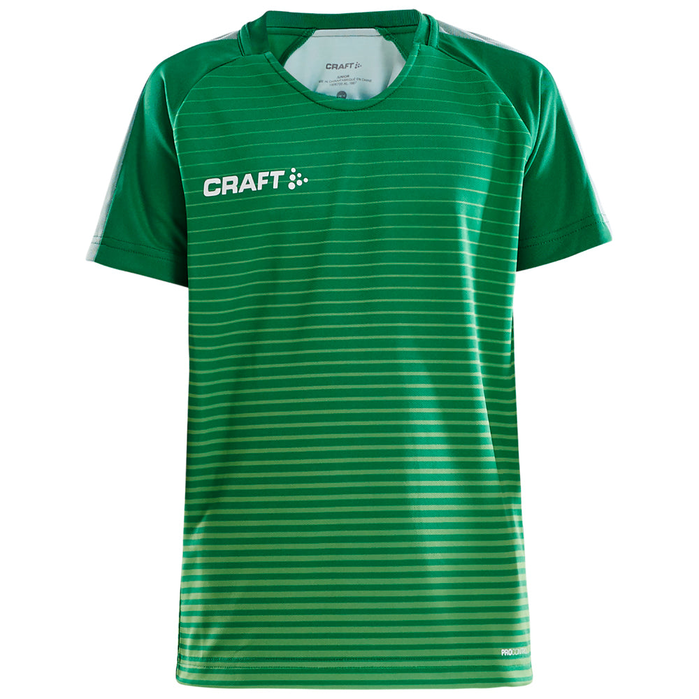 Craft T-Shirt Pro Control Stripe Jersey Junior Grün