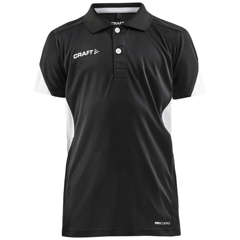 Craft Poloshirt Pro Control Impact Junior Zwart