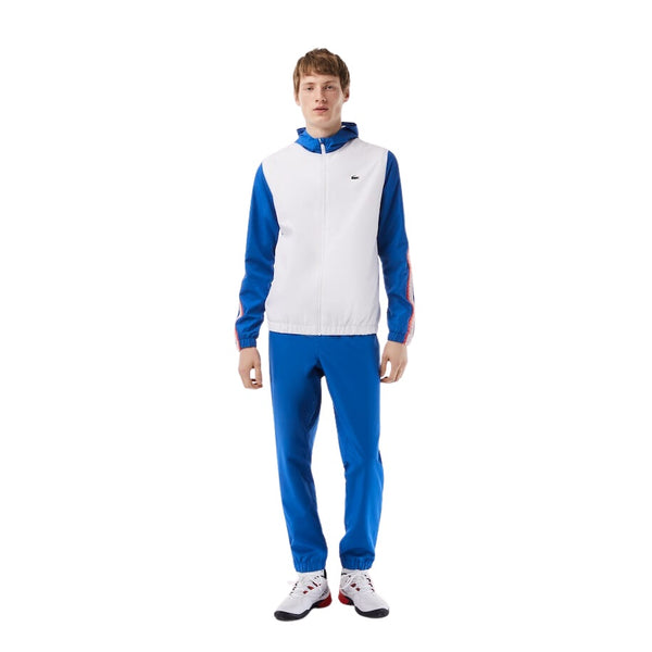 Lacoste Trainingspak Tennis Jogger-Set Heren Wit Blauw