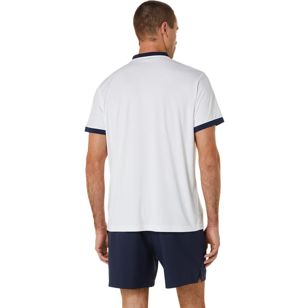 Asics Poloshirt Court Herren Weiß Blau