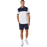 Asics Poloshirt Court Herren Weiß Blau