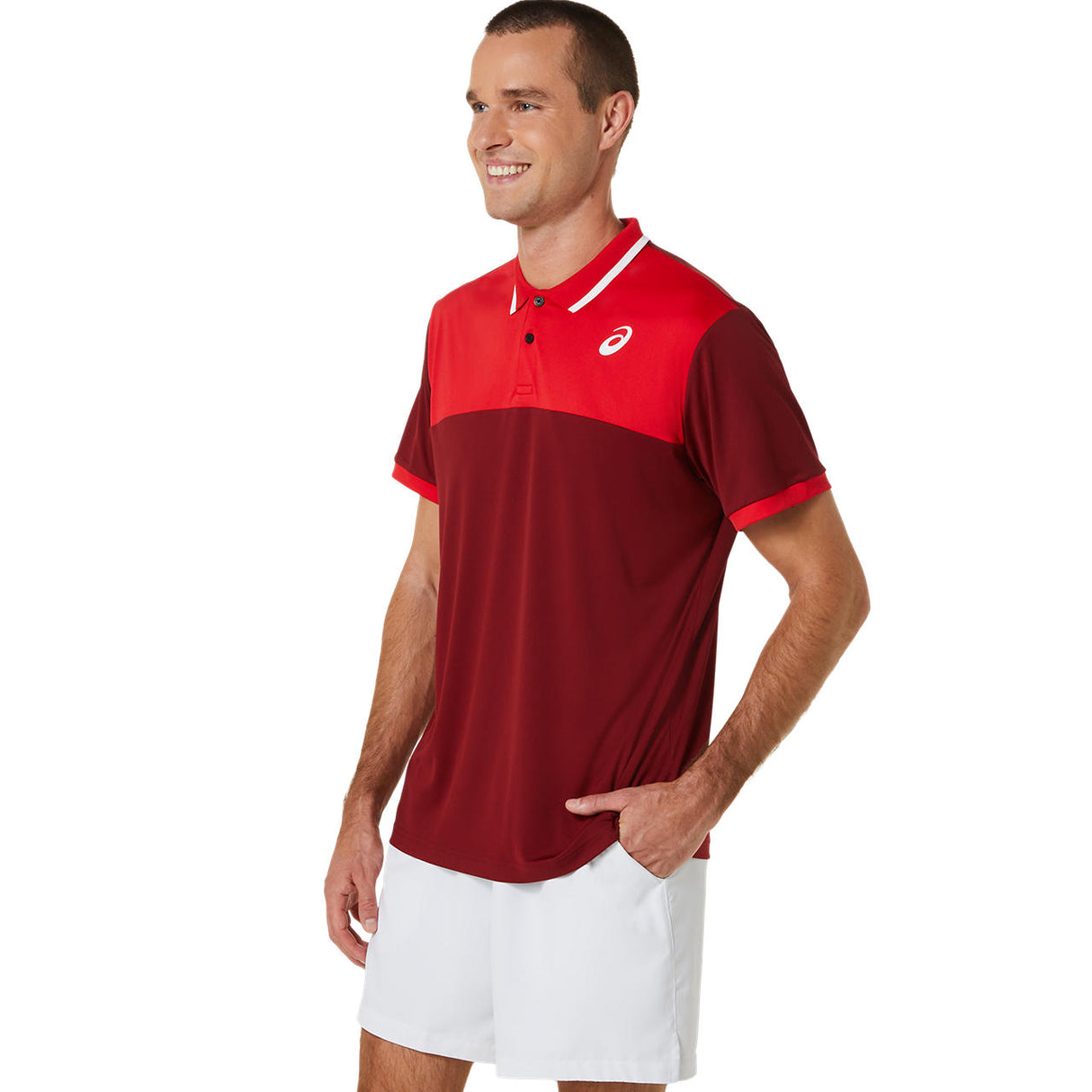 Asics Poloshirt Court Herren Rot