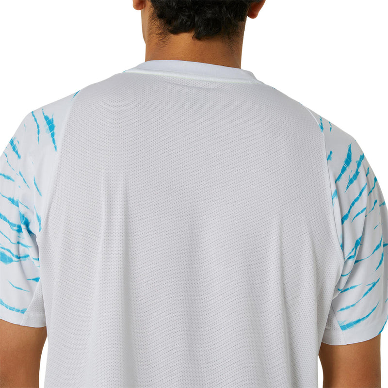 Asics T-Shirt Game SS Top Heren Wit Blauw