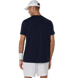 Asics Court SS Kurzarm-T-Shirt für Herren, Marineblau
