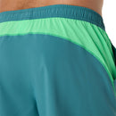 Asics Short Padel Court 7IN Heren Blauw Groen