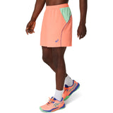 Asics Short Padel Court 7IN Herren Orange Grün