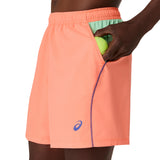 Asics Short Padel Court 7IN Herren Orange Grün