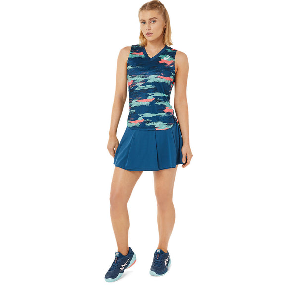 Asics Match Graphic Tank Top Dames Indigo