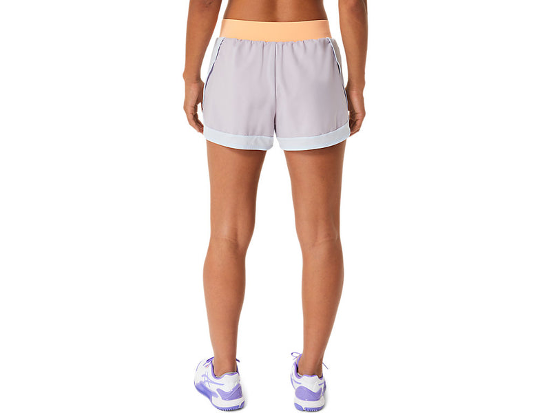 Asics Short Match Short Dames Lila Oranje