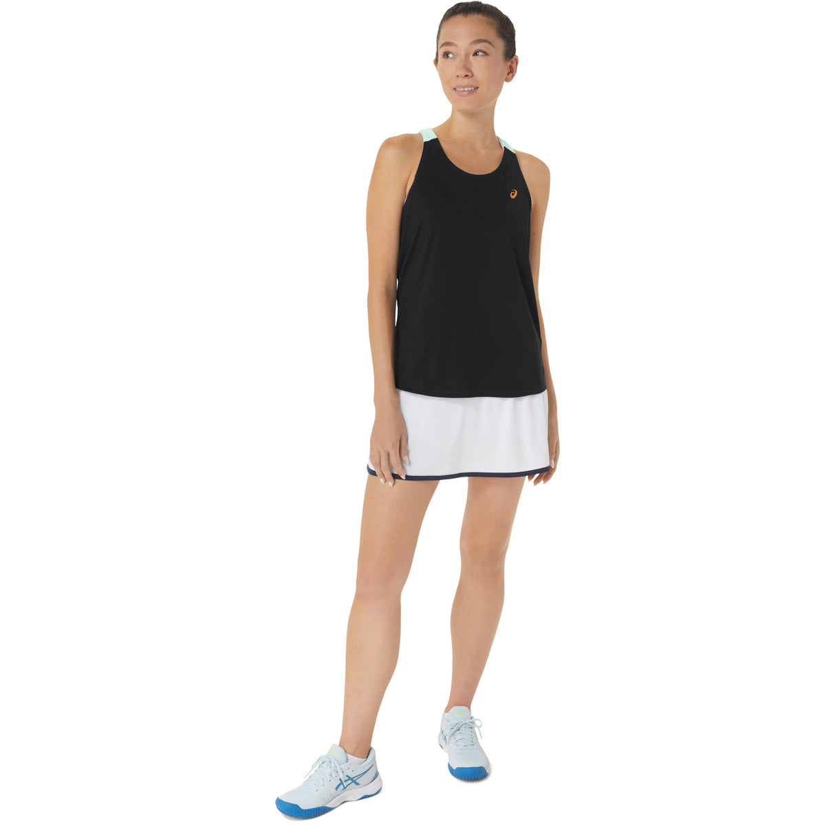Asics Tank Top Court Damen Schwarz Grün