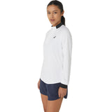 Asics Jacke Court LS Half Zip Damen Weiß