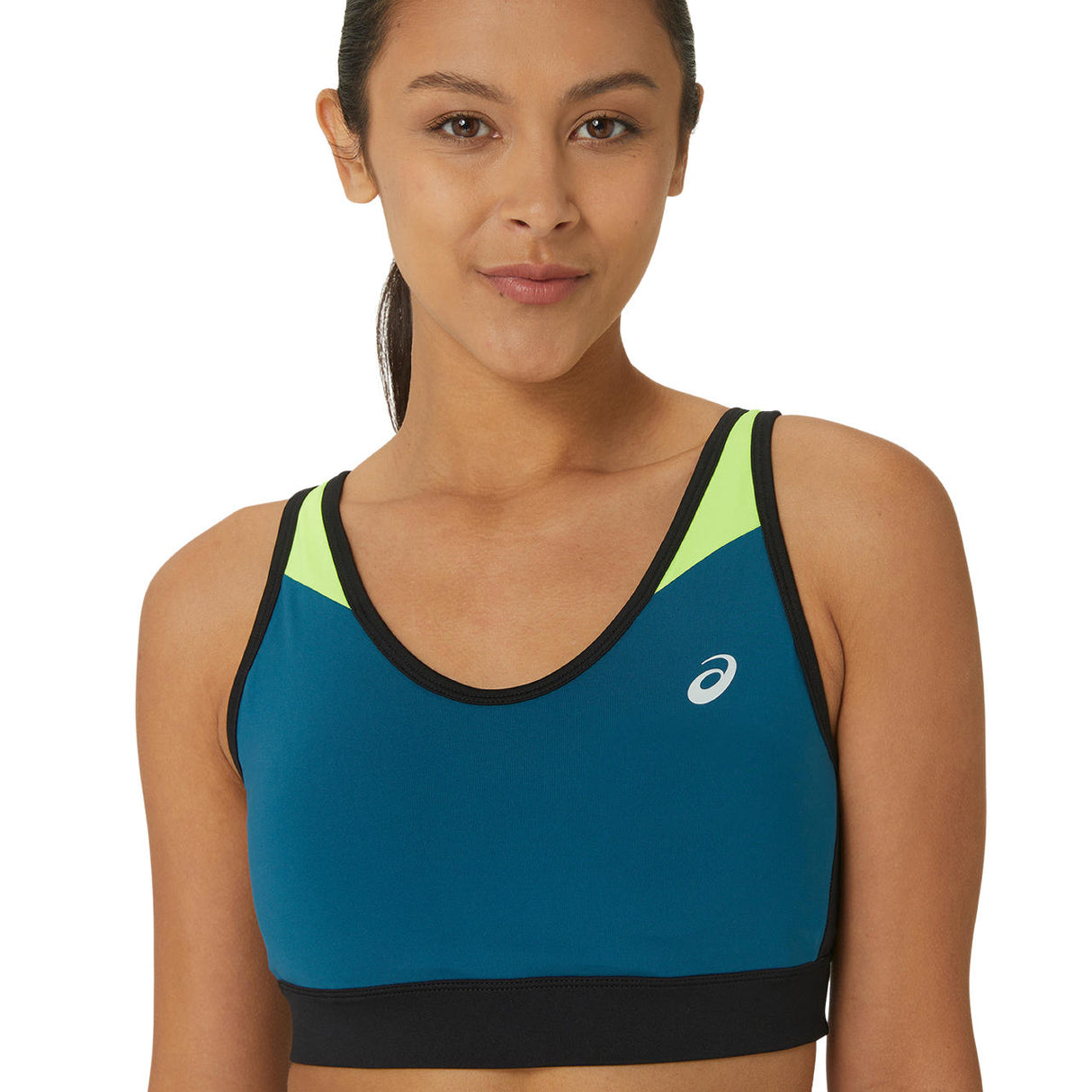 Asics Sport-BH Damen Blau Gelb