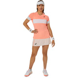 Asics T-Shirt Game SS Top Damen Pink Weiß